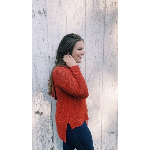 Harlow Knit High Low Hooded Sweater - Picture 2 of 10